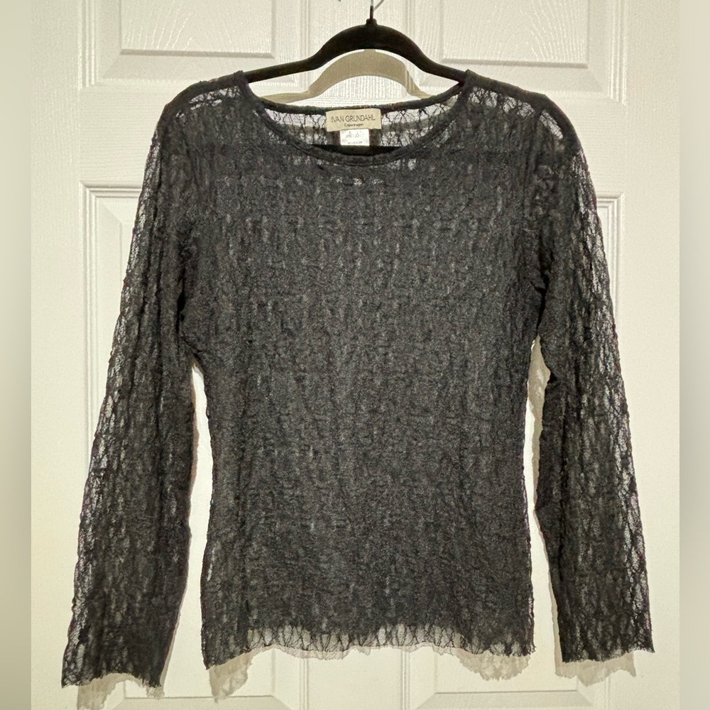 Ivan Grundahl Lace/ Sheer Top Size L
